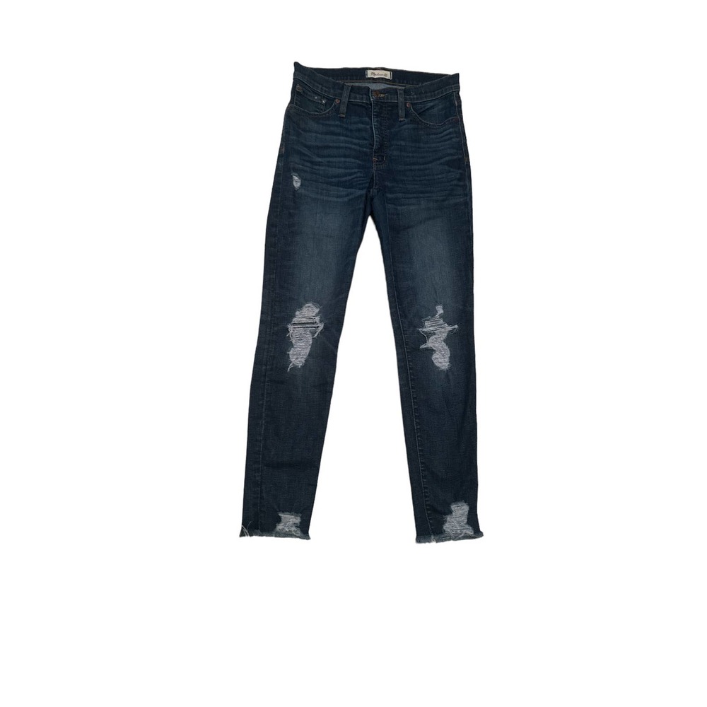 28 Madewell 9" High Rise Skinny Jeans Denim Pant Allegra Wash Rip Repair Edition